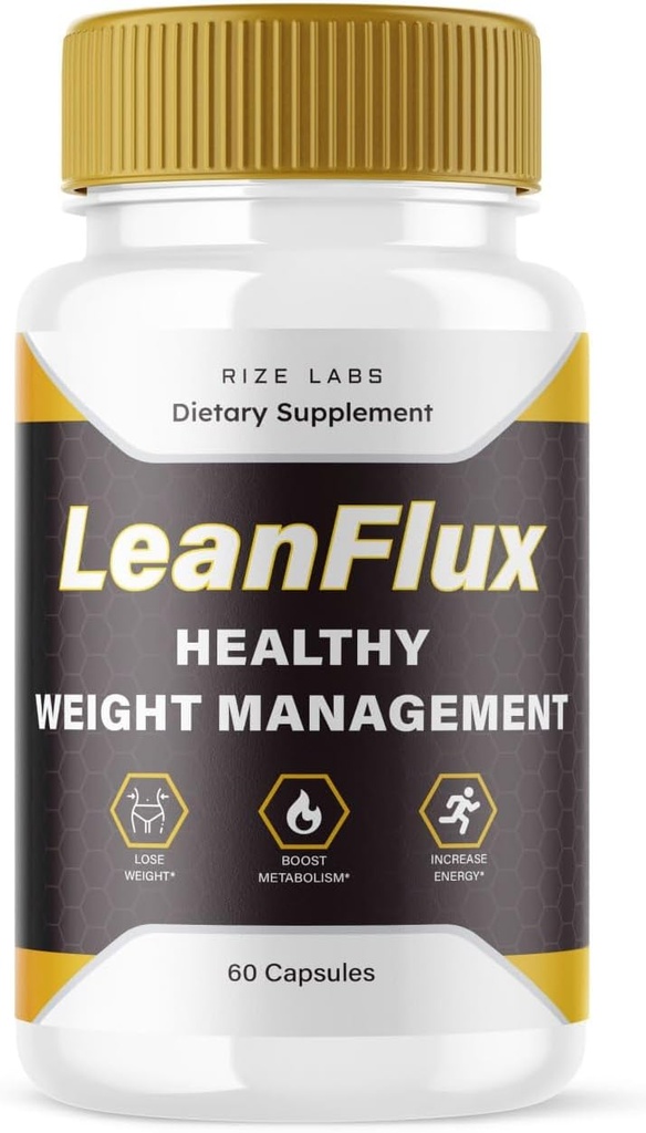 rize labs LeanFlux - Lean Flux perdita di peso per aumentare i livelli di BAT, Leanflux Recensioni Non OGM Facile da ingoiare pillole supplemento, Gain Brown Adipose Tissue BurnFat (60 capsule)