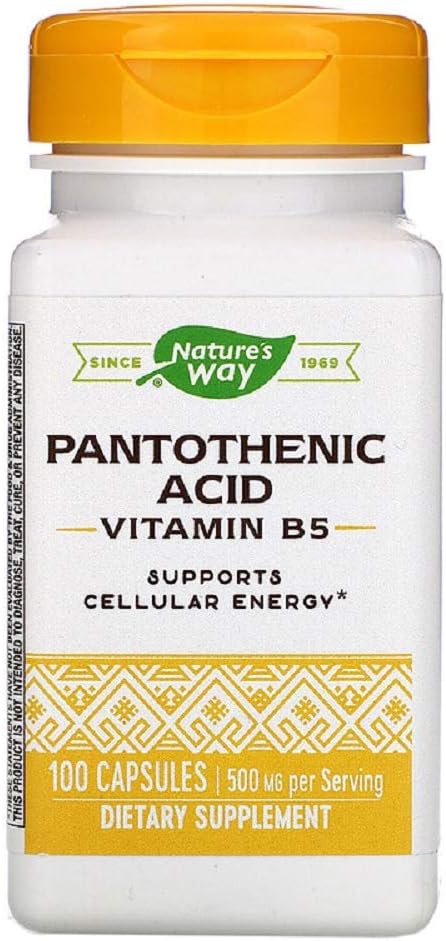 Acido pantotenico di modo naturale, 100 Conte (Pacchetto di 2)