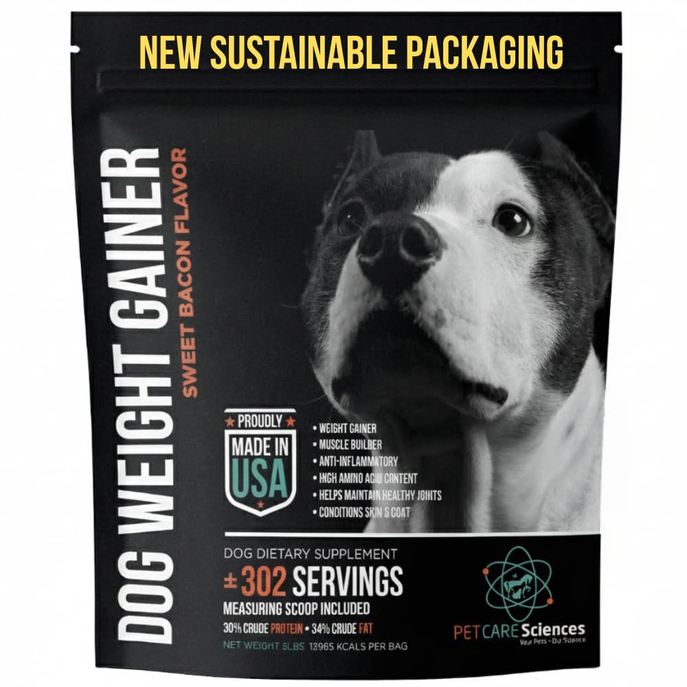PET Care Science 5 lbs Serve di Dog Weight Gainer - Supplementi di guadagno di peso per cani - Canina e Dog Muscle Builder - Made in the USA