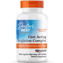 Doctor's Best Fast Acting Arginine Complex - L Arginina Supplementi per gli uomini e le donne, aiuta il livello di ossido nitrico, il flusso sanguigno e il supporto sanitario cardiovascolare, 1500 mg Per Serving, Vegan - 60 compresse