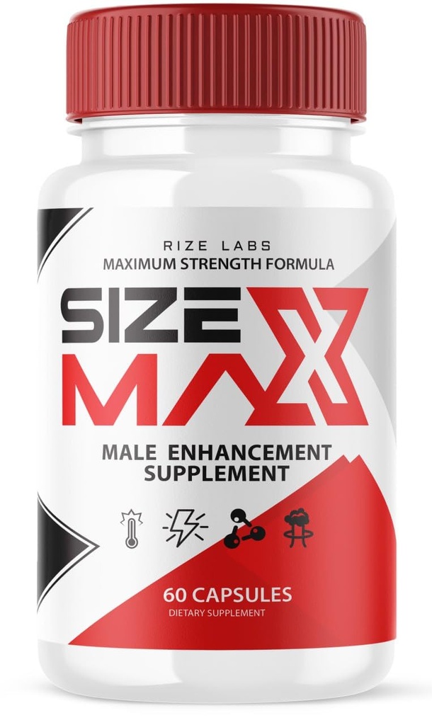 rize labs Taglia uomini Max Pills, capsule naturali ed efficaci, supporta il corpo per eseguire più lungo e meglio (60 capsule)