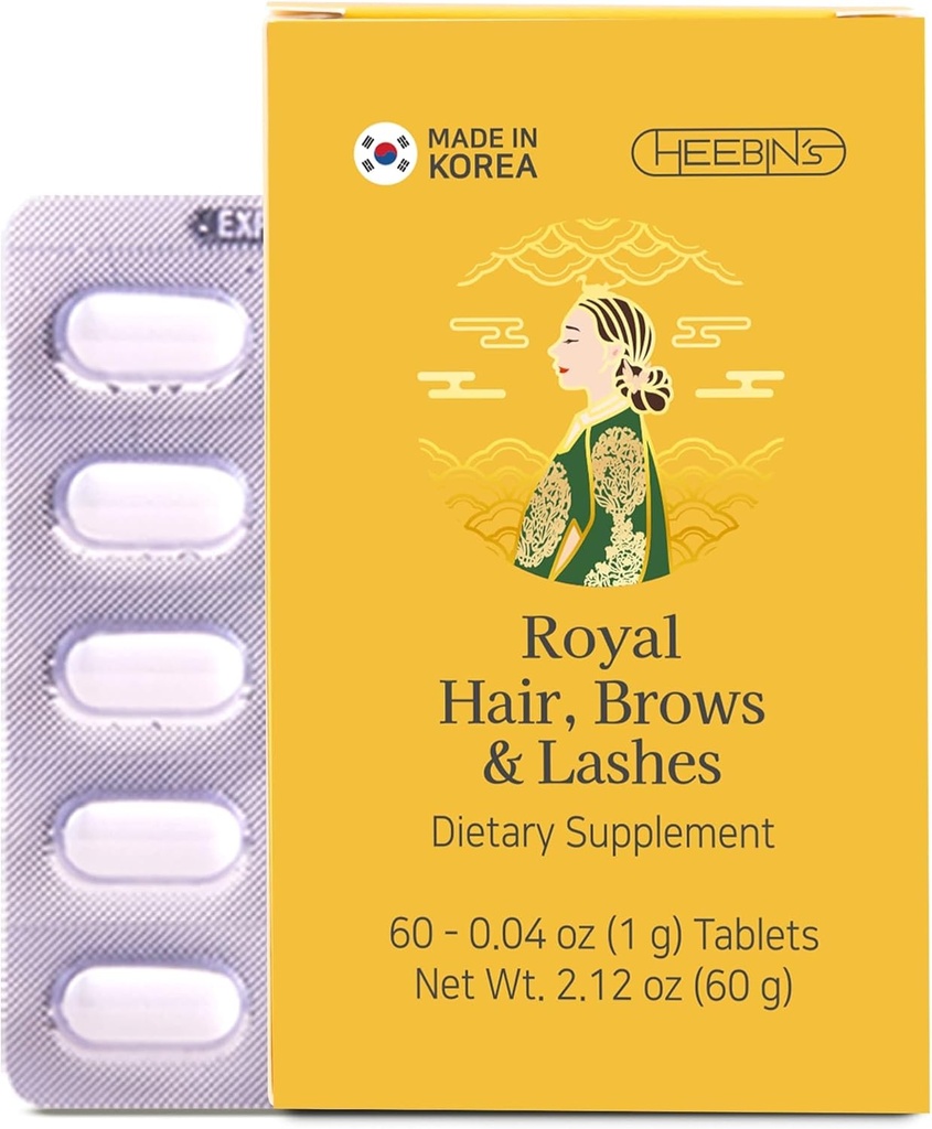 Heebin's Hair Growth Supplements with Biotin 4000 mcg, DHT Blocker and Collagen, for Hair Loss, Thinning and Regrowth, 60 compresse, 2 mesi di alimentazione