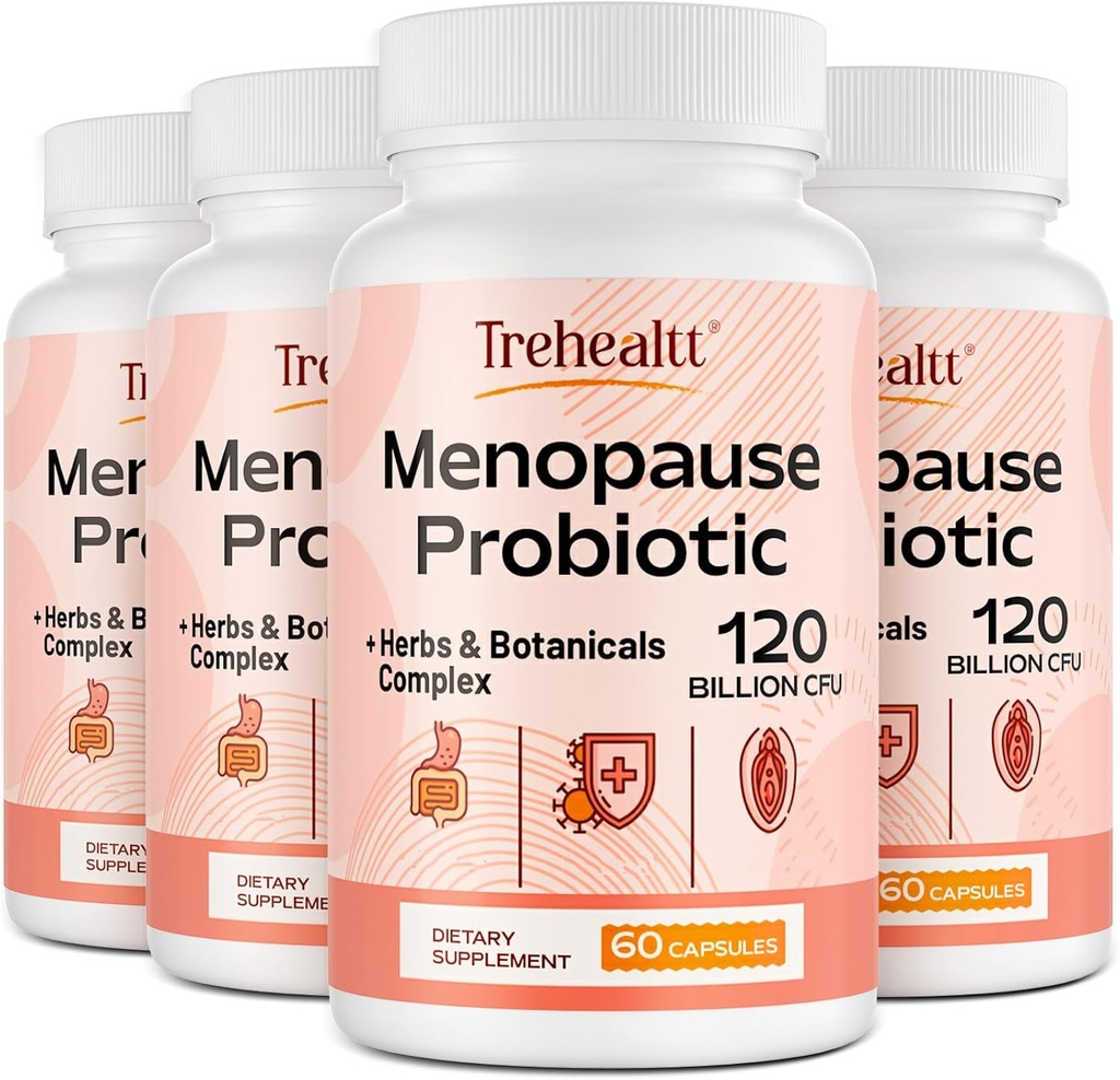 Integratori di menopausa per le donne, 120 miliardi di CFU Probiotici, 13-in-1 Herbs & Botanicals Complex, per l'ormone Menopause, Flash Caldi, Nuvole Notturne, Scambi di umore, Disturbances sonno, Vegan, 240 Capsule