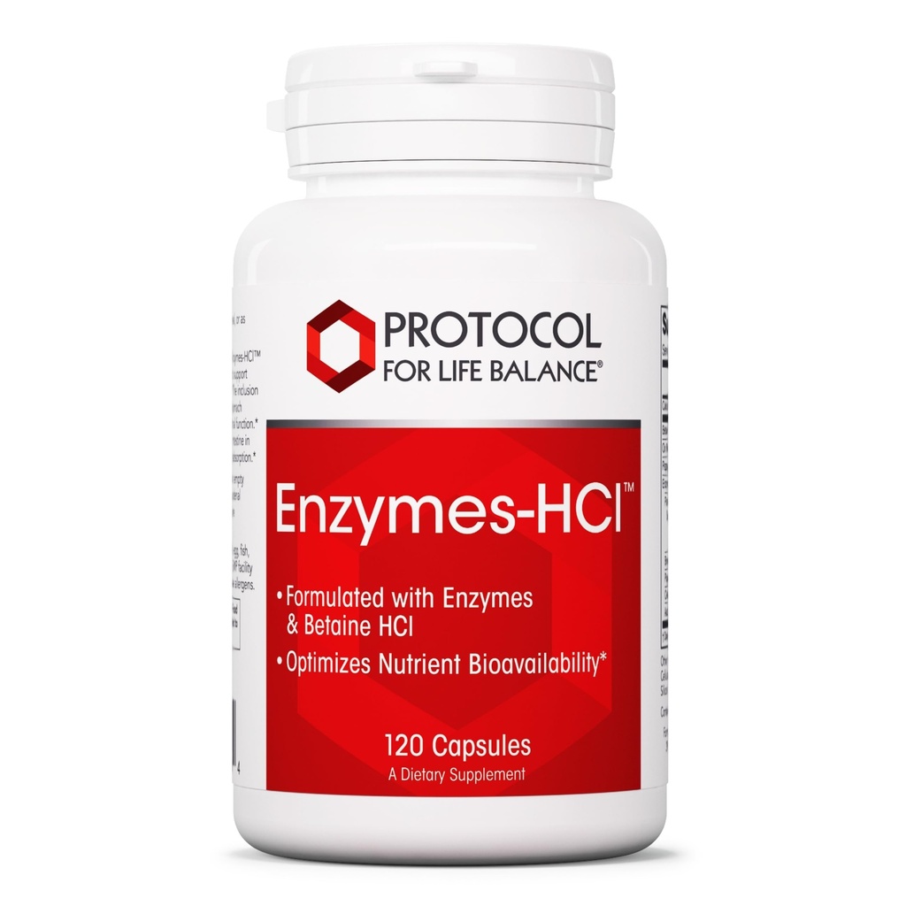 PROTOCOLLO PER LA VITA BALANCE Enzimi-HCl - Enzimi digestivi con Bromelain - Spettro completo di Proteases - Supplemento Digestione - Soy & Dairy Free - 120 Capsule