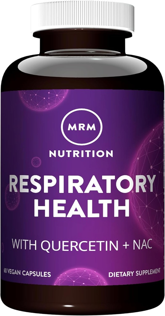 MRM Respiratory Health | con Quercetin + NAC | Supports Liver & Mitochondrial Health | Vegan + Non-GMO + Gluten Free | 30 Serve
