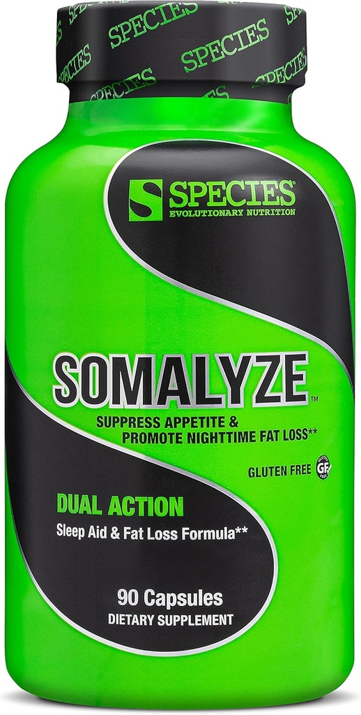 Specie Nutrizione Somalyze Stimulant Free, Appetite Suppressant con GABA e Melatonina, Gluten Free Caps, 90 Capsule