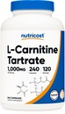 Nutricost L-Carnitina Tartrato 1000mg, 240 Capsule - 500mg Per Capsule, 120 Serve