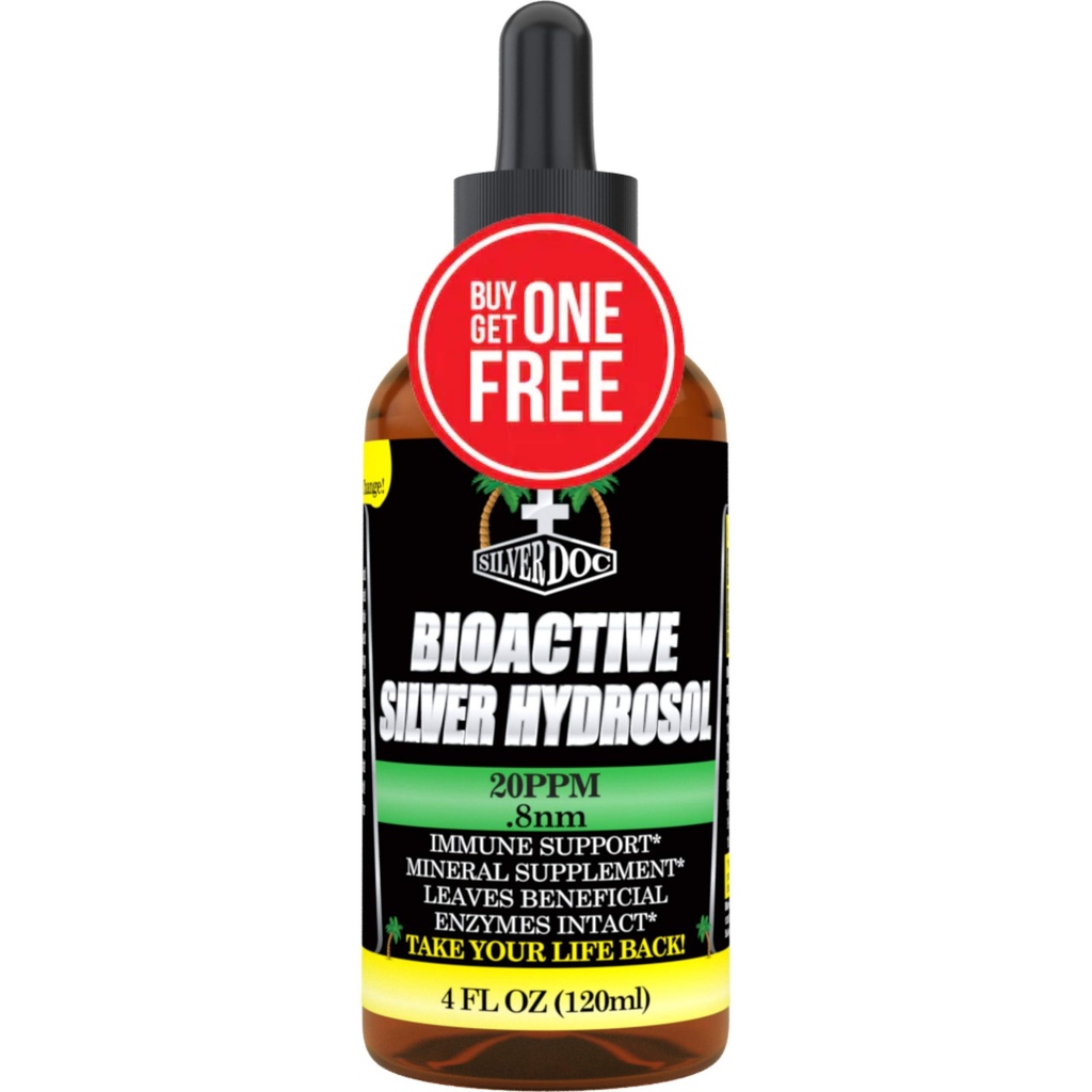 Goccia d'idrosol d'argento colloidale, supporto naturale alternativo e immunitario, più efficace di qualsiasi prodotto colloidale, 2-4oz Dropper bottiglie, gocce d'idrosol d'argento