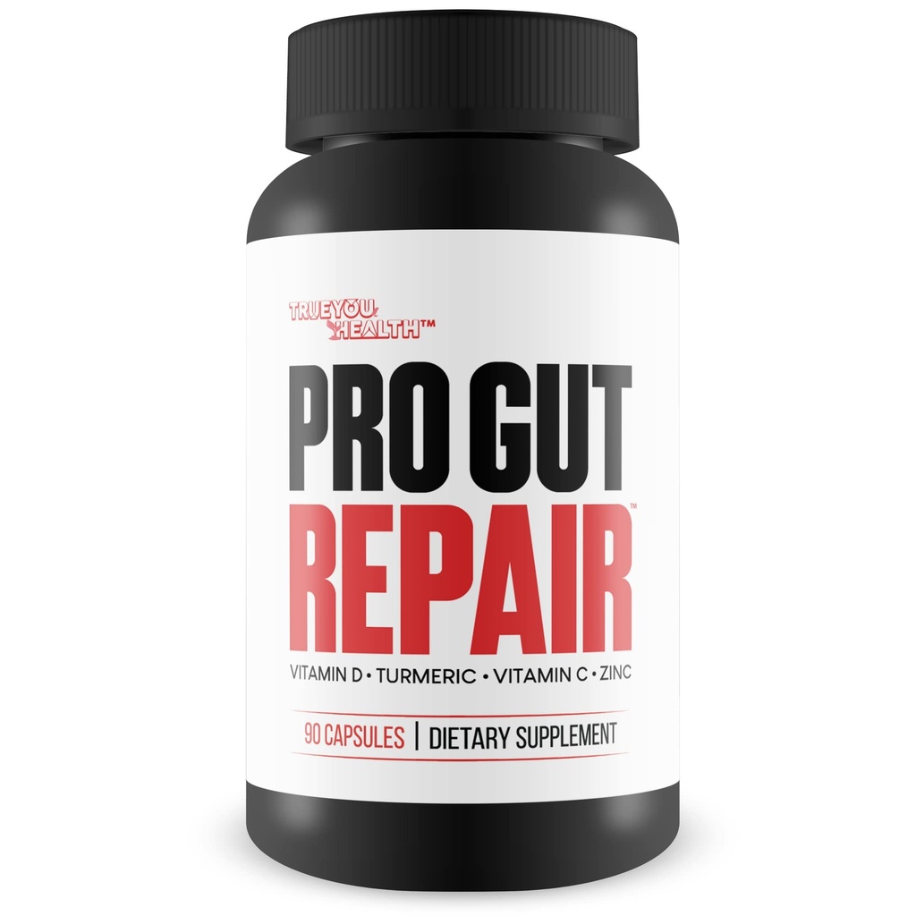 Pro Gut Repair - Integratori di riparazione Gut Leaky - Formula naturale ad alta fibra w/Vitamin C & Vitamin D - Turmerico - Supporto per la riparazione del rivestimento di zinco Gut - Promuovi la salute digestiva