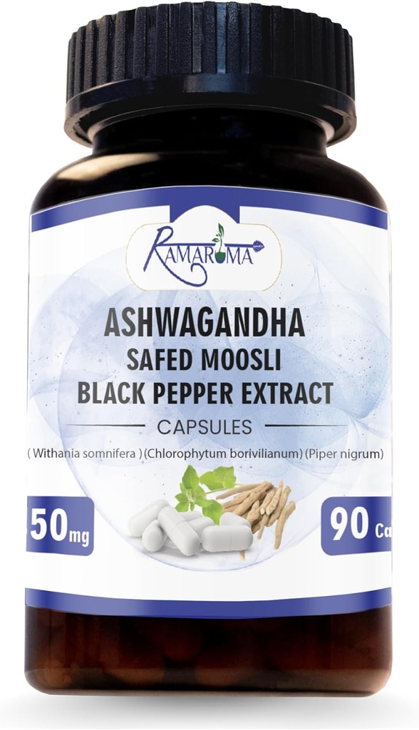 Ashwagandha Capsule 2,100 mg - 90 capsule Ashwagandha Polvere e estratto di radice.
