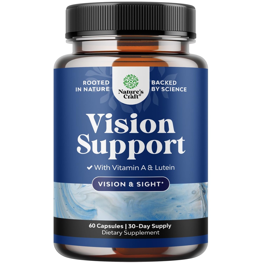Integratore completo per la salute degli occhi per gli adulti - Lutein 20mg per la somministrazione di vitamine per gli occhi secchi di visione Pressione e protezione della luce blu - Supplemento agli adulti con gli occhi di Beta Carotene