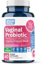 Probiotici vaginali Nutra clinici per bilanciamento del pH delle donne, controllo dell'odore vaginale con la miscela di prebiotici & Lactobacillus - Supplemento di salute delle donne Supporto sano della flora vaginale 60 capsule