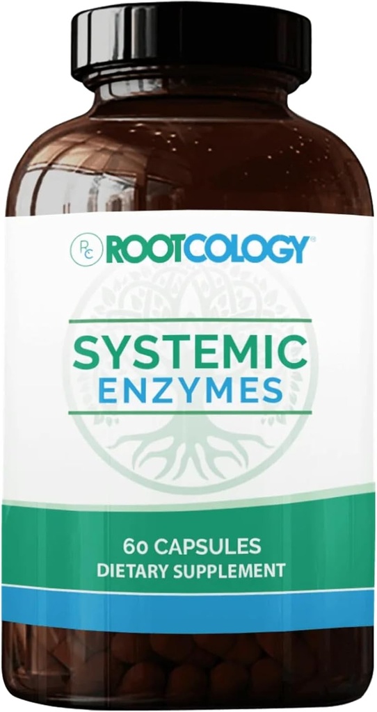 Rootcology by Dr. Izabella Wentz | Systemic Enzymes | Support Normal Tissue Repair with Turmeric and Ginger Extract | Supporto naturale per sana guarigione | 60 capsule