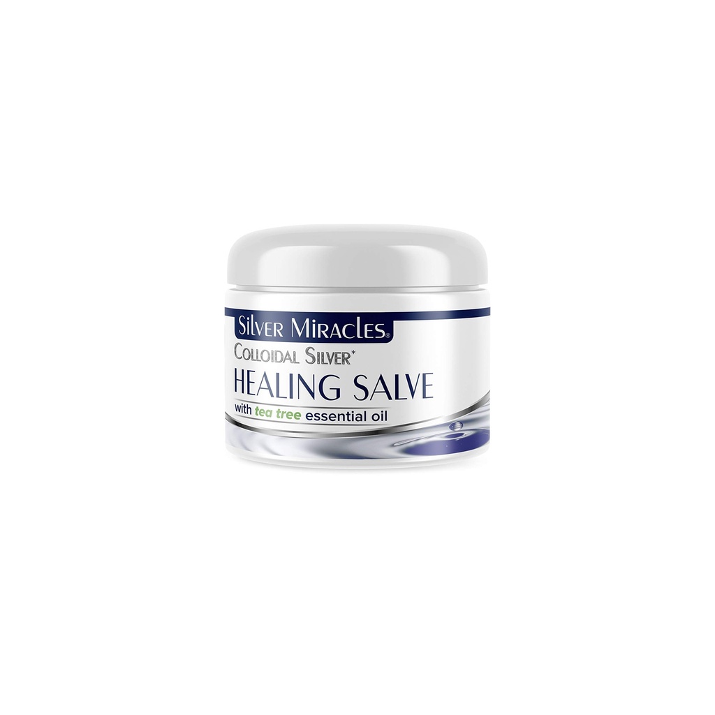 Silver Miracles Colloidal Silver Tea Tree Salve - aiuta a guarire e proteggere - 1oz