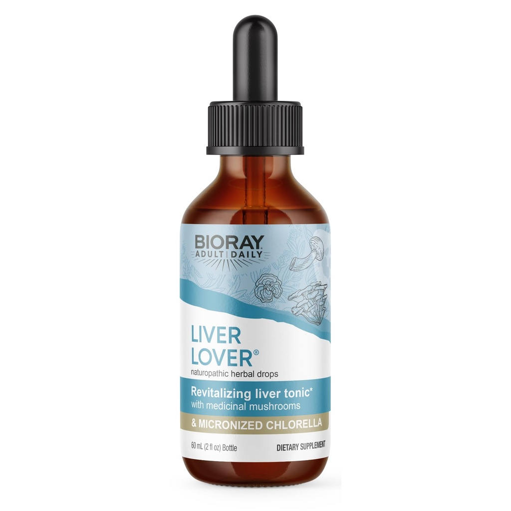 BIORAY Daily Liver Lover - 2 fl oz - Supporta il fegato e gli adrenali - Non OGM, Vegan, Gluten Free