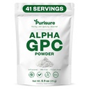 Polvere GPC Alfa Purifica, 25 g, Pure Alpha GPC Choline Supplemento per il cervello e la messa a fuoco, CDP Choline Supplementi per le prestazioni di memoria e concentrazione, Nessun filler, Non OGM, Offerte 42 Serve