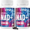 Liposomal NAD+ Supplemento 1200mg ad alto assorbimento, energia cellulare e supporto mitocondriale, NAD Plus per longevità e vitalità, Formula antiinvecchiamento, 120 Softgels