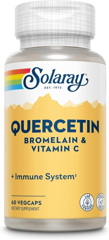 SOLARAY Quercetin, Bromelain & Vitamina C, 60 VegCaps