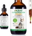 Rilievo di costipazione del gatto - Gocce lassative naturali con fibra di zucca e probiotici, Vet-Formulato per il supporto rapido del telo, Rilievo della palla dei capelli, dosaggio liquido facile, aroma di pollo