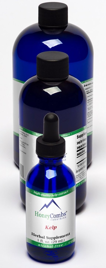 HoneyCombs 8oz. Kelp – Supporta il cervello, la digestione, le ghiandole, i capelli, il cuore e altro– Estratto liquido privo di alcol