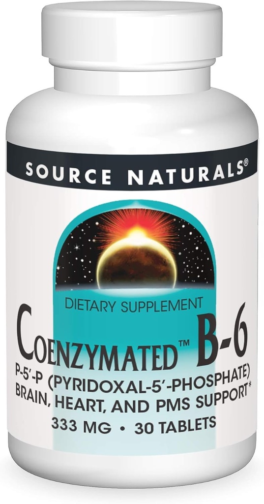 Fonte Naturals Coenzimato B-6, promuove un sistema nervoso sano*, 333mg - 30 compresse