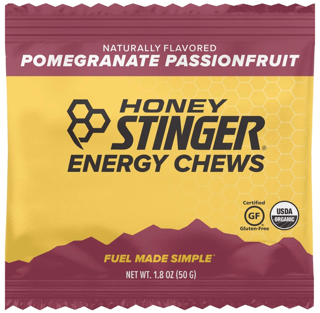 Miele Stinger Organic Energy Chews, Pomegranate Passionfruit, 1,8 oncia