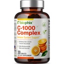 Vitamina C-1000 mg 30 Tablets Complex - Vegan con citrus di calcio Bioflavonoidi Acerola Rutin - Supporta la salute immunitaria