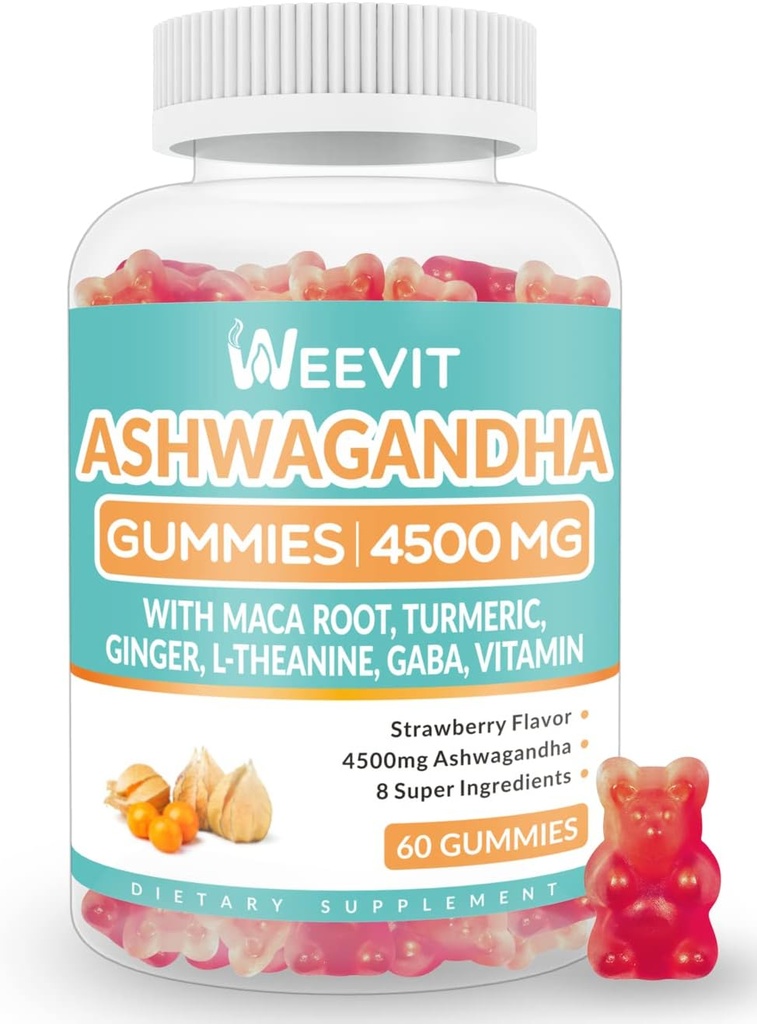 Zucchero libero Ashwagandha Gummies per le donne e gli uomini, Ashwagandha Gummy con polvere di radice di maca
