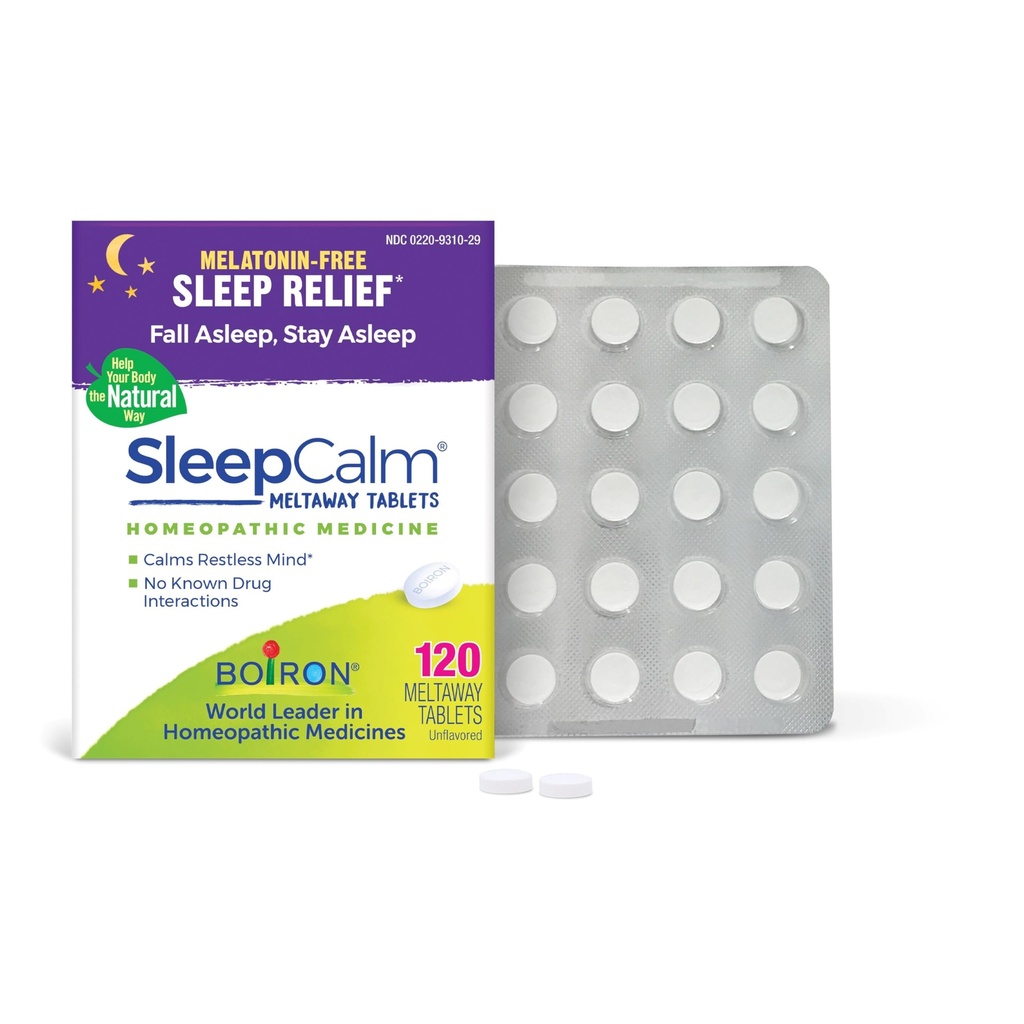 Boiron SleepCalm Tablets Sleep Aid for Deep, Relaxing, Restful Nighttime Sleep - Melatonin-Free e Non Habit-Forming - 120 Count