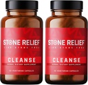 STONE RELIEF Cleanse - Premium Chanca Piedra Stone Breaker Complex - Miglior Dissolver Naturale per Uomini/Donne - Natural Kidney Cleanse & Detox Supplement - [2 Pack] - 120 Capsule - 1.200mg