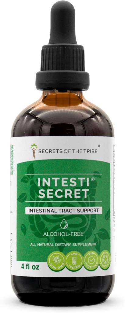 Intesti Secret Alcohol-Free Extract, Peppermint, Dandelion, Cloves, Ginger, Fennel Seed, Lavanda.