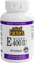 Fattori naturali Vitamina E Mixed 400 IU, Supporto antiossidante per l'integrità cellulare, 90 Softgels