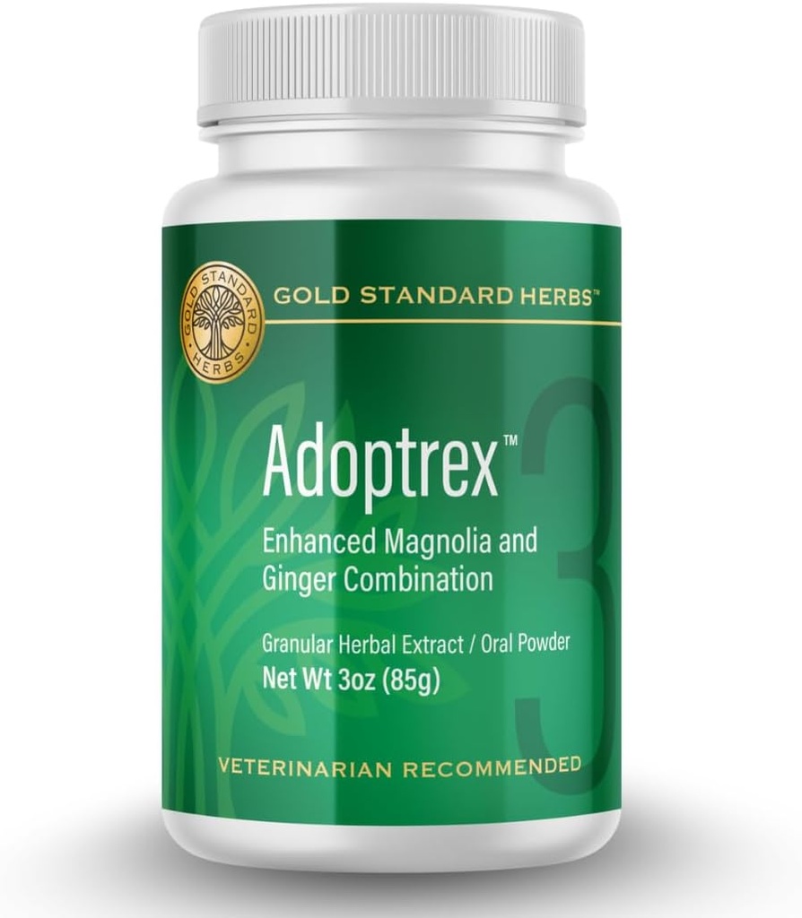 Adoptrex Gut e Pancreatic Funzione Support Supplemento per Cani da Erbe Standard Oro, Tutti Natural Magnolia e Ginger Combination Powder (85 grammi)