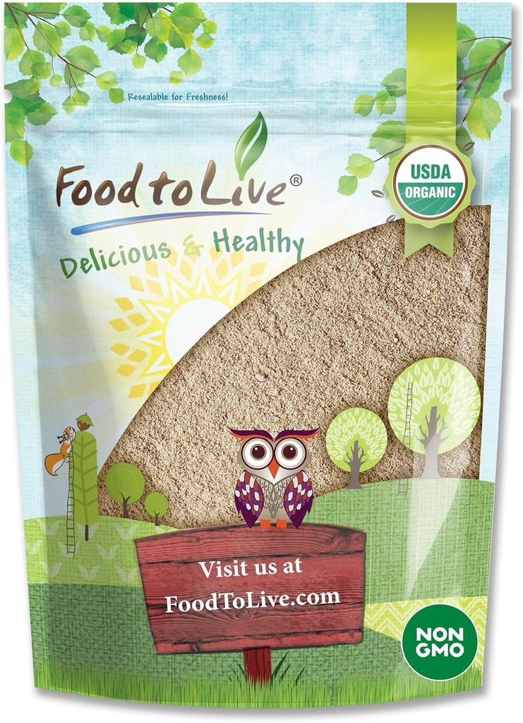Cibo per vivere la polvere di radice di Ashwagandha organica, 12 once - Non-OGM, Ginseng indiano finemente terra, puro, crudo, vegano. Facile da mescolare. erba adaptogenica.