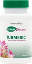Naturals Plus Herbal Actives Turmeric - 400 mg, 95% Curcumina, 60 Vegan Capsule - Vegetariano, Senza Glutine - 60 Serve