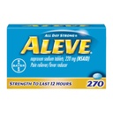 Aleve Caplets, Naproxen Sodium 220 mg (NSAID), Pain Reliever/Fever Riduttore, #1 Chirurgia ortopedica Raccomandata, 270 Conte