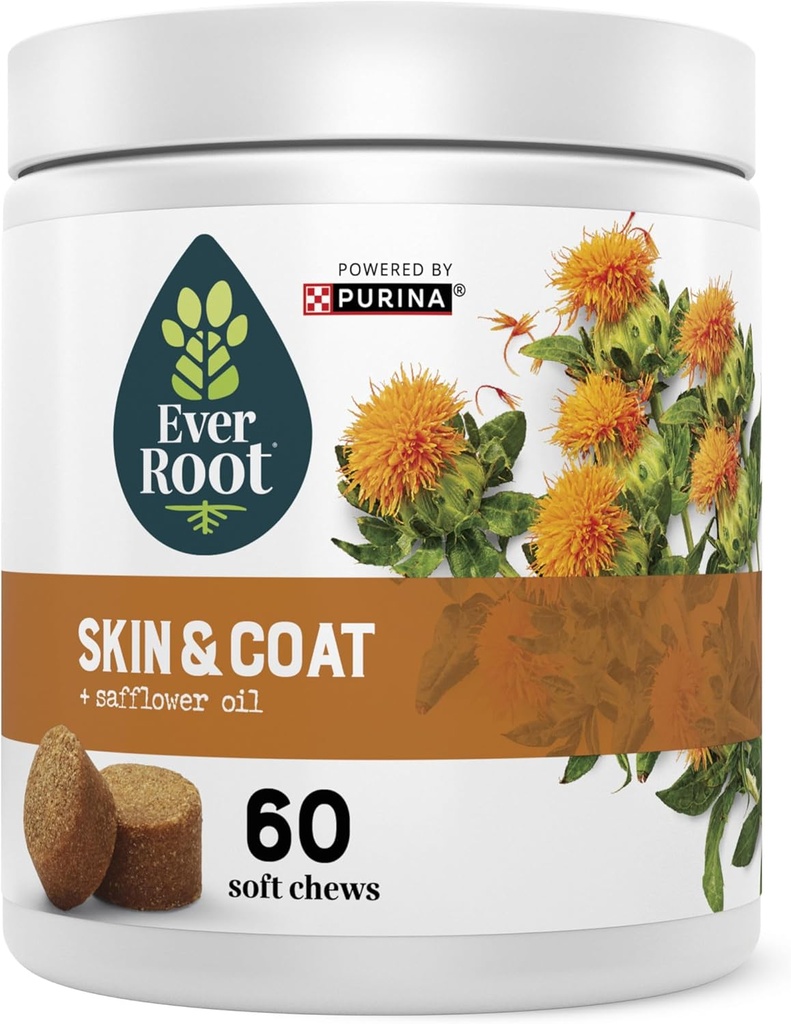EverRoot di Purina Skin e Coat Dog Supplements Soft Chews - 10.6 oz. Canister