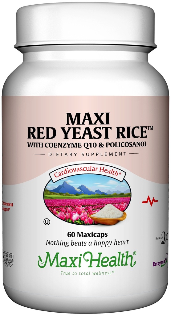 Maxi Health, Maxi Red Yeast Rice Complex (600 Mg), 60 capsule