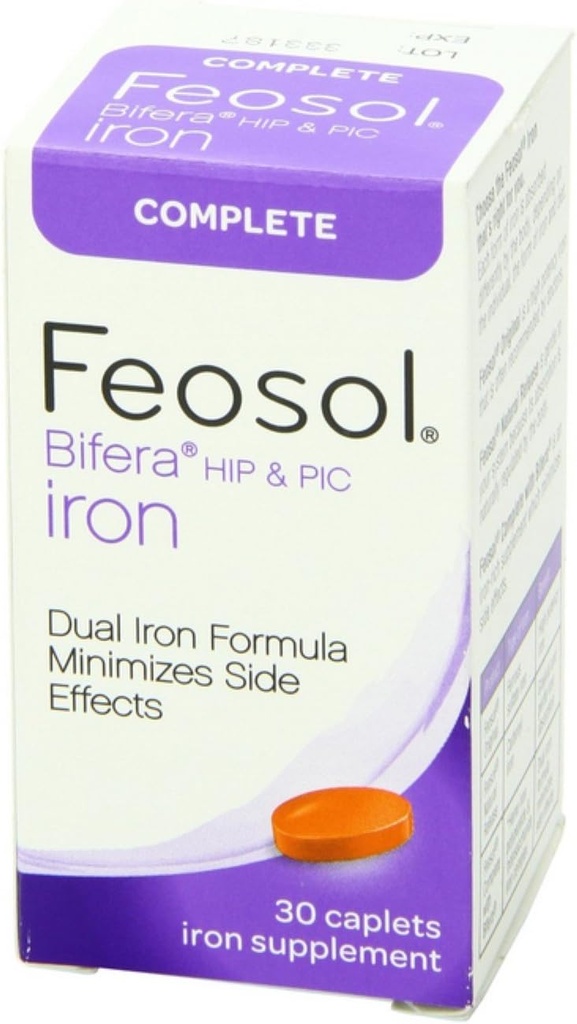 Feosol Bifera Iron Caplets Complete 30 ea (Pacchetto di 6)