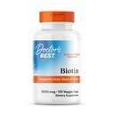 Il migliore biotina del medico supporta i capelli, la pelle, le unghie, l'energia Boost, il sistema nervoso, non OGM, Vegan, senza glutine, 120 conte