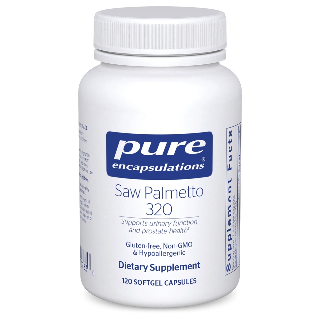 Sega Palmetto 320 - Acidi grassi e altri nutrienti essenziali per sostenere il metabolismo e la funzione urinaria - con estratto di Palmetto - 120 capsule di Softgel