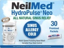 NeilMed HydroPulse Neo. Sistema di Irrigazione Nasale Pulsante Elettrica Multi-Speed con 30 pacchetti Premixed Risciacquo Sinusale.