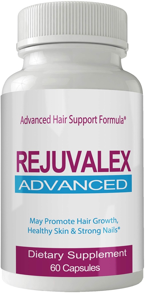 Rejuvalex Advanced Hair Growth Formula - Integratore Unico con Vitamine e Minerali con Biotina - Gluten Free 60 Capsules - Hair Lash Skin e Nails Extra Strength Formula Growth Booste