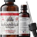 Sarsaparilla Tincture, Organic Sarsaparilla Extract (Smilax Medica) Dried Root, Non-OGM in Glicerina Organica Pressed a Freddo 2 oz, 670 mg