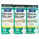 FamilyCare Nasal Relief Spray, Pompa Mist, Anti-drip, Severe Congestion, (Oxymetazoline HCI) 12 ore, 3 confezione