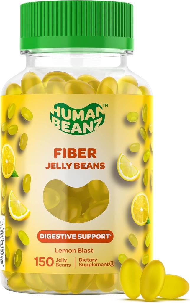 Gummie di gelatina di fibra per adulti, supplemento di fibra per la salute digestiva, pancia di fibra vegetariana, 150 Jellybeans