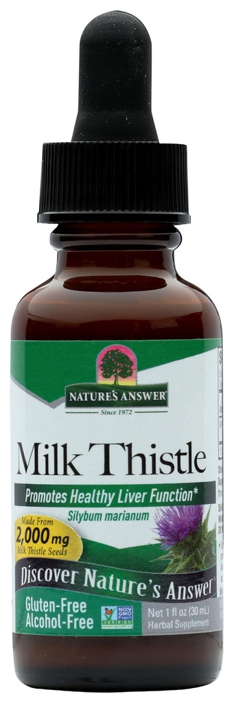 Estratto di cardo del latte di risposta della natura | Promuove la funzione di fegato sano | Pulire e Detox Supplemento | Non OGM, Kosher Certificato & Gluten-Free 1oz