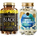 Maju Superfoods 4-in-1 Sea Moss Capsule e Black Seed Oil Capsule Bundle