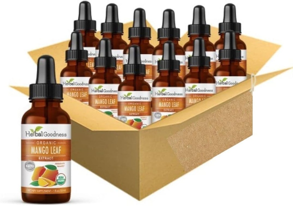 Estratto di foglie di mango naturale - Mangifera Indica - Metabolismo, Gut, Immunità, Supporto digestivo, Benessere generale - 12(1oz) btls - Kosher - Made in Italy