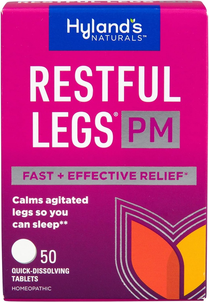 Hyland's Restful Legs PM, Nighttime Formula, Calms Agitated Legs in modo da poter dormire, 50 compresse di dissolvenza rapida (Pack of 3)